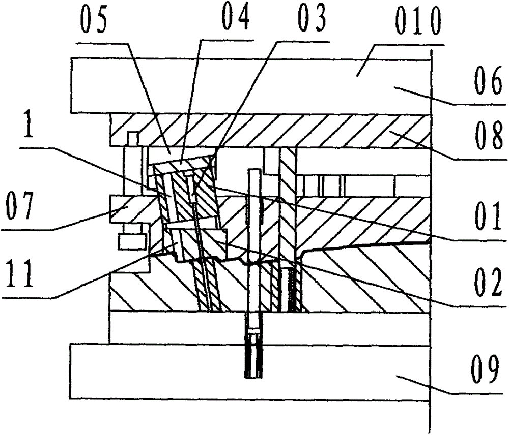 A guide assembly method of oblique punching slider