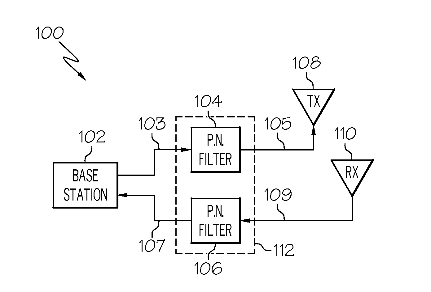 System and method for selectively rejecting frequency bands in wireless communication systems