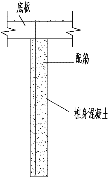 Back-anchored uplift pile with flexible pile top