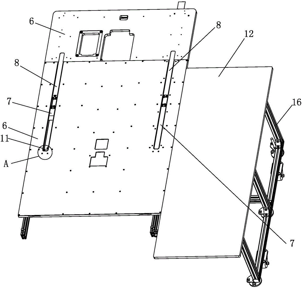 Novel sewing table structure