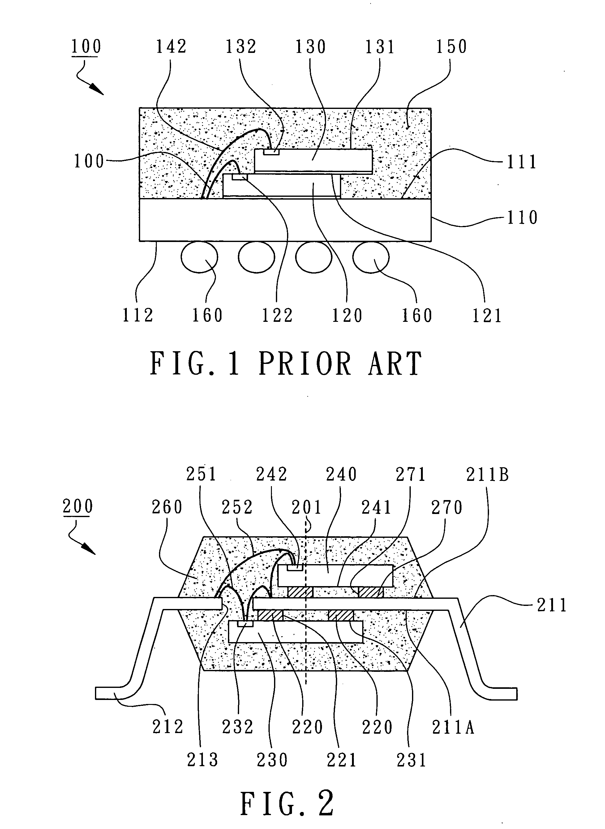 IC package encapsulating a chip under asymmetric single-side leads