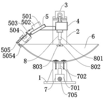 Arc-shaped satellite antenna panel edge cutting device