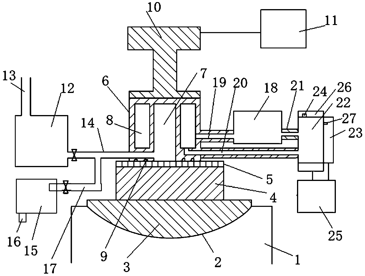 Concrete surface coating single-sided freeze-thaw test device