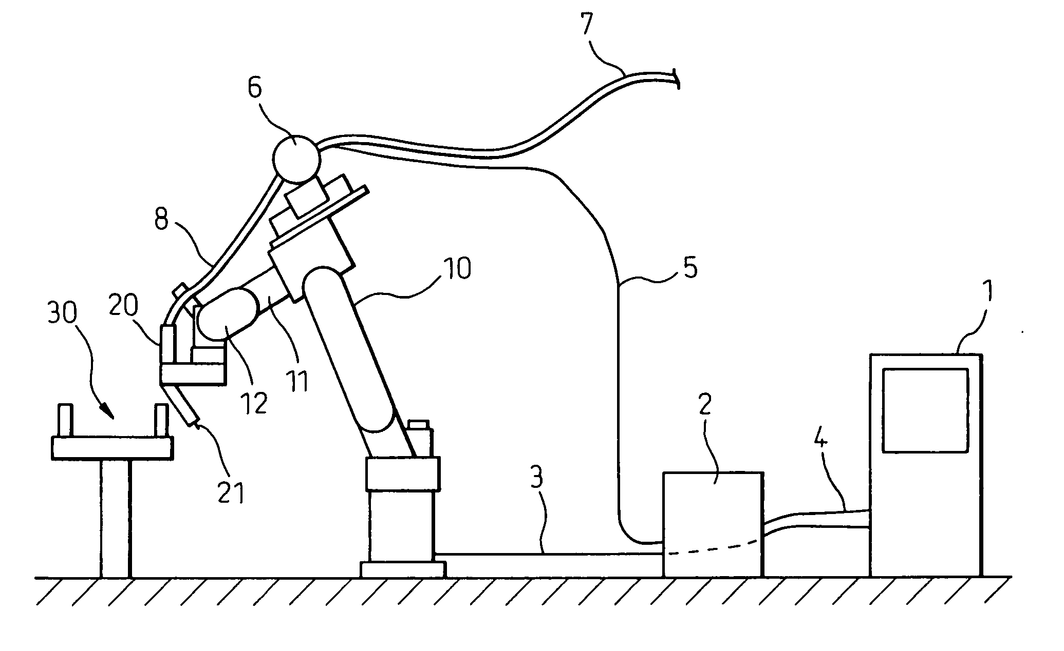 Apparatus for automatically changing a robot tool tip member