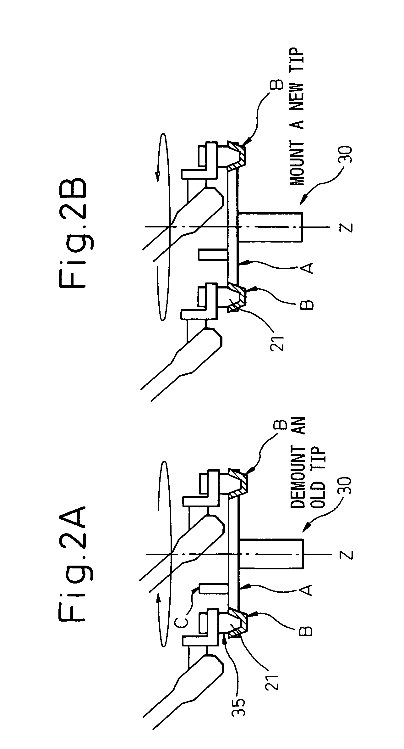 Apparatus for automatically changing a robot tool tip member