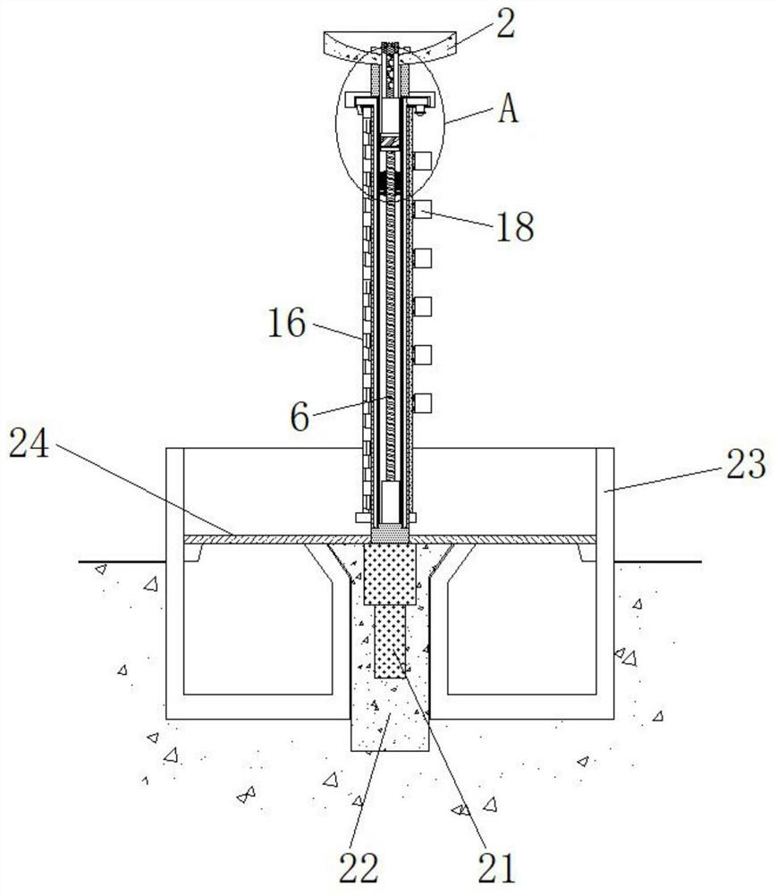 A rainwater collection and utilization device for municipal engineering garden areas