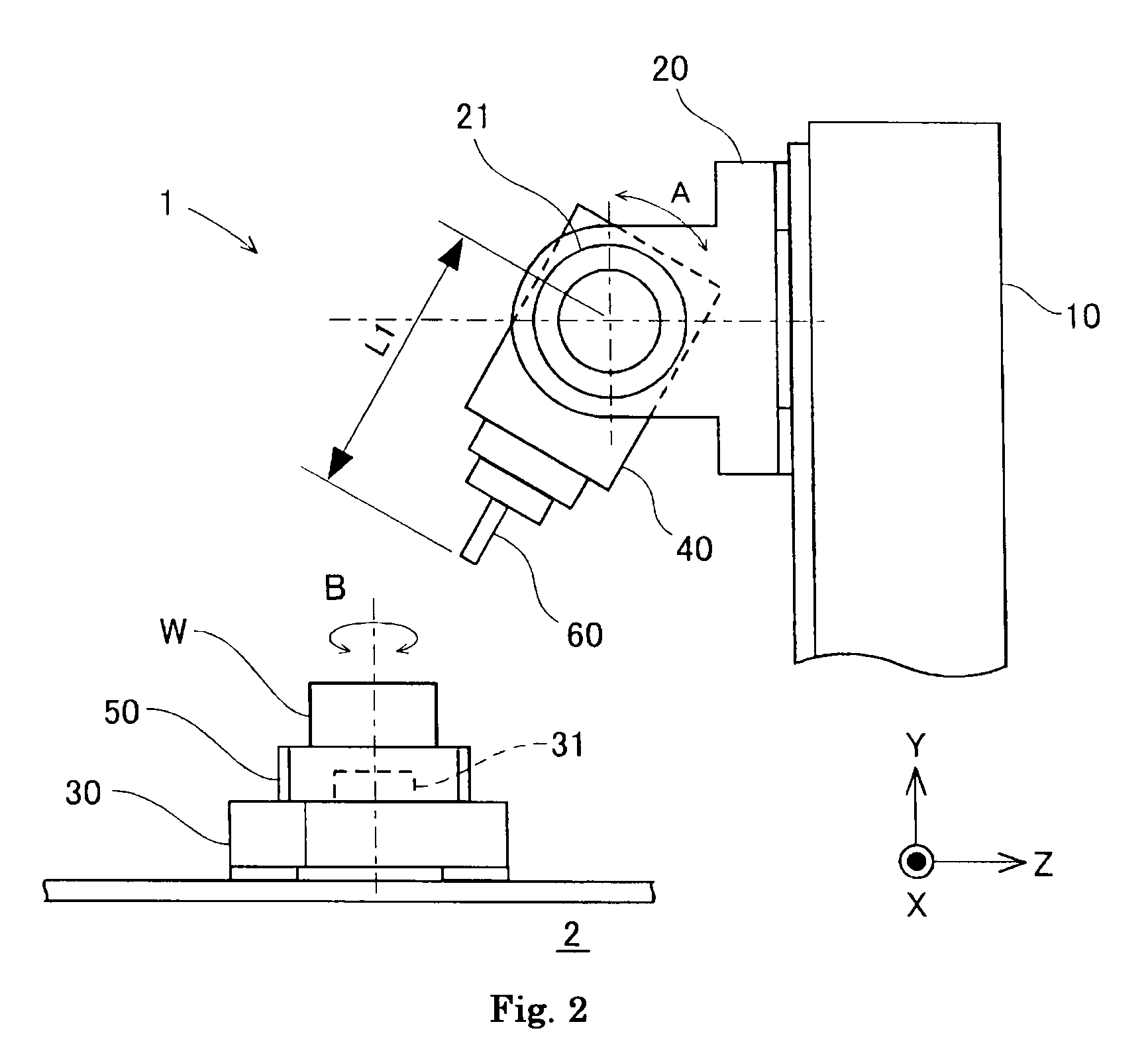 Controller for machine tool and five-axis simultaneous control machine tool controlled thereby