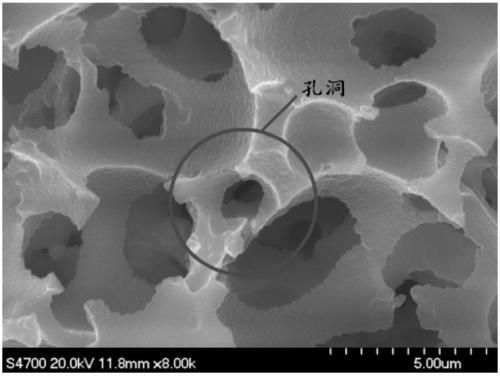 A kind of preparation method of open-cell organic foam material