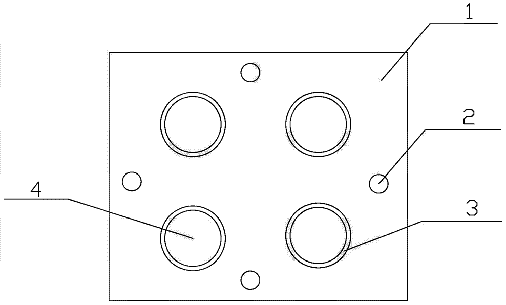 An electrical pre-embedded pipe through concrete foundation positioning device