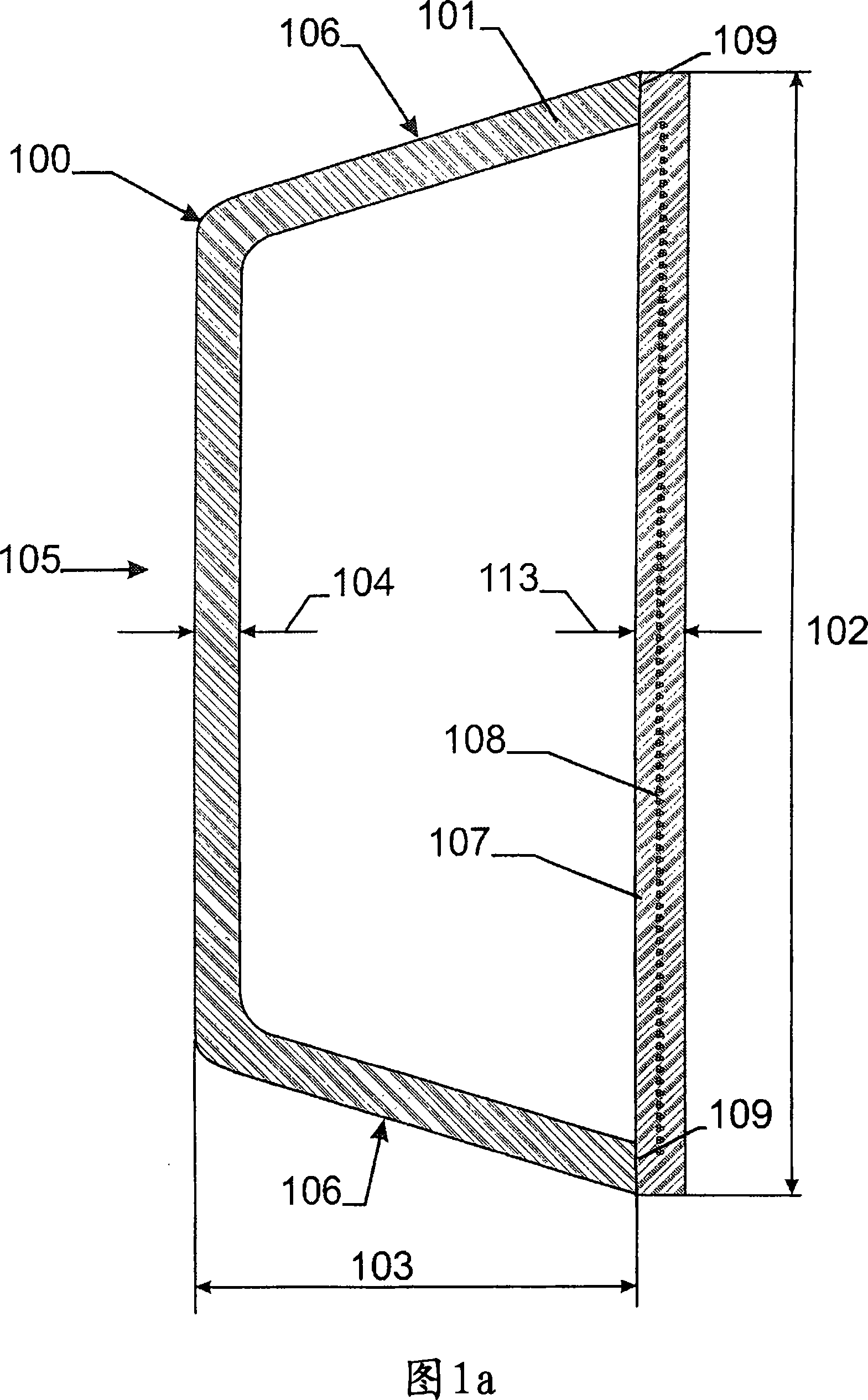 Impact absorbing device with tape-like device attached