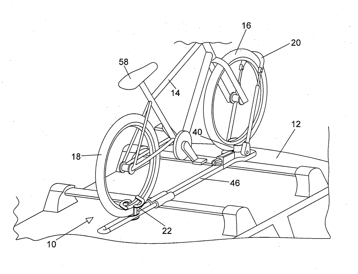 Method and System for Carrying a Bicycle on a Vehicle