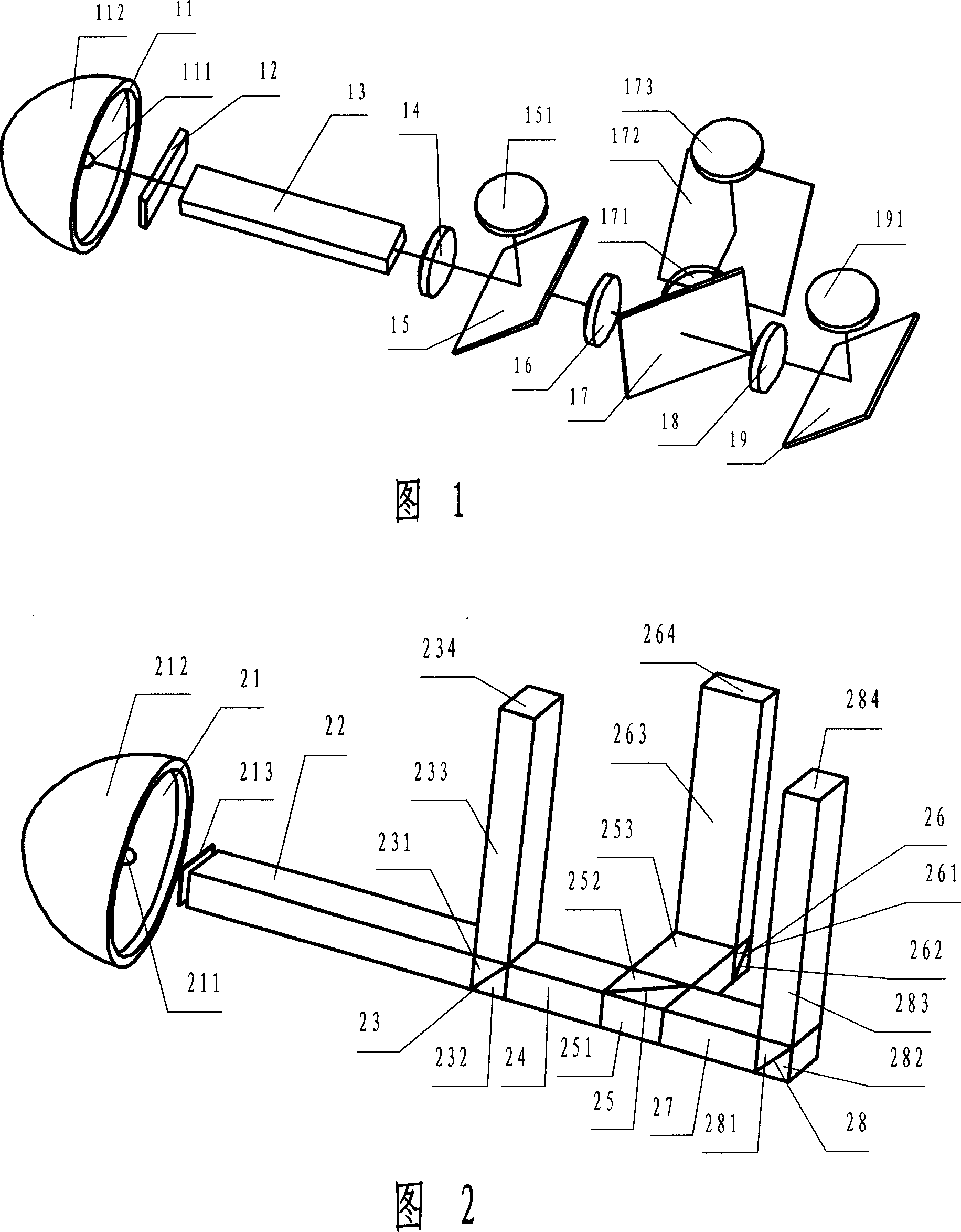 Combined dodging and color separation lighting method and component thereof