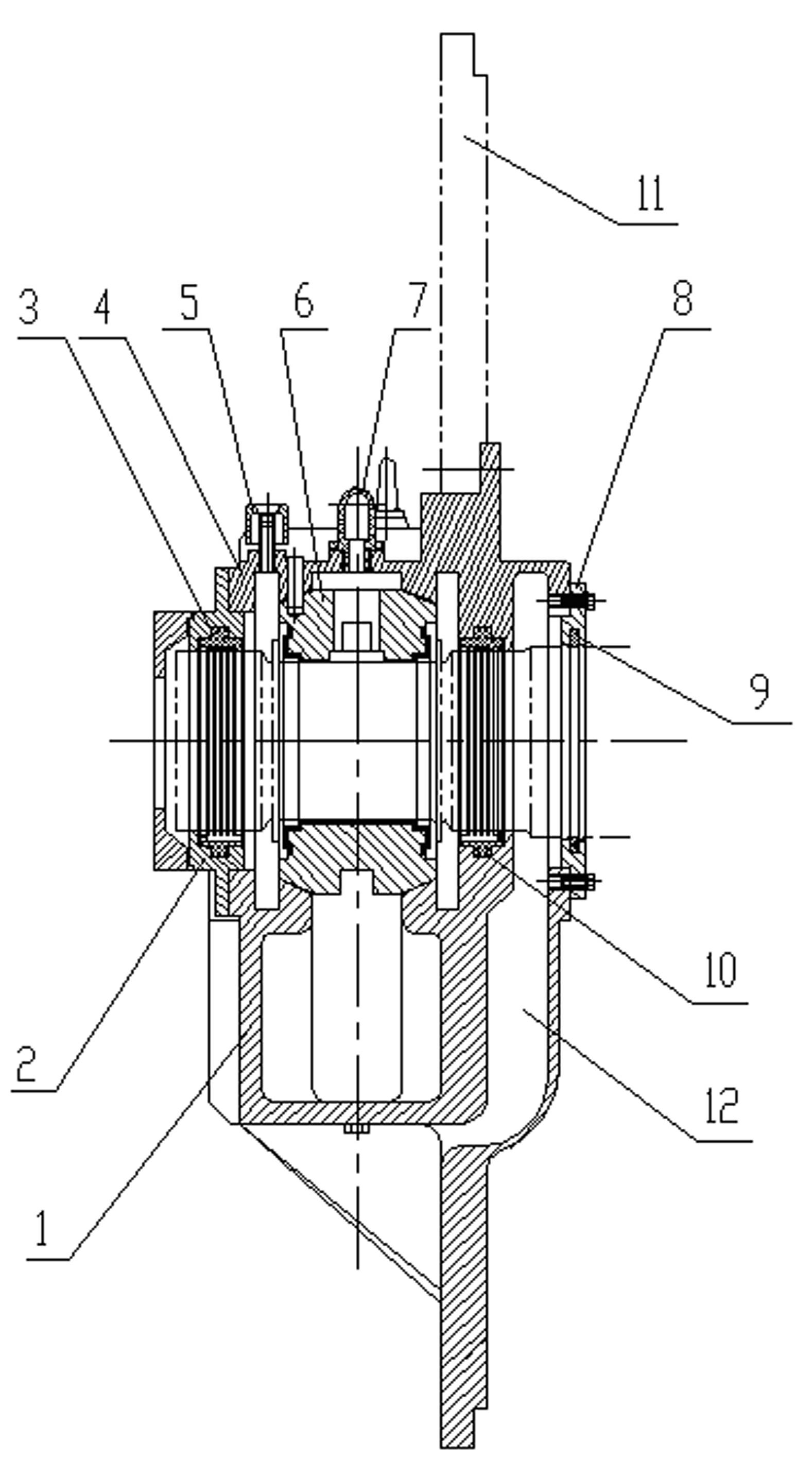 End cover type sliding bearing of high-speed motor