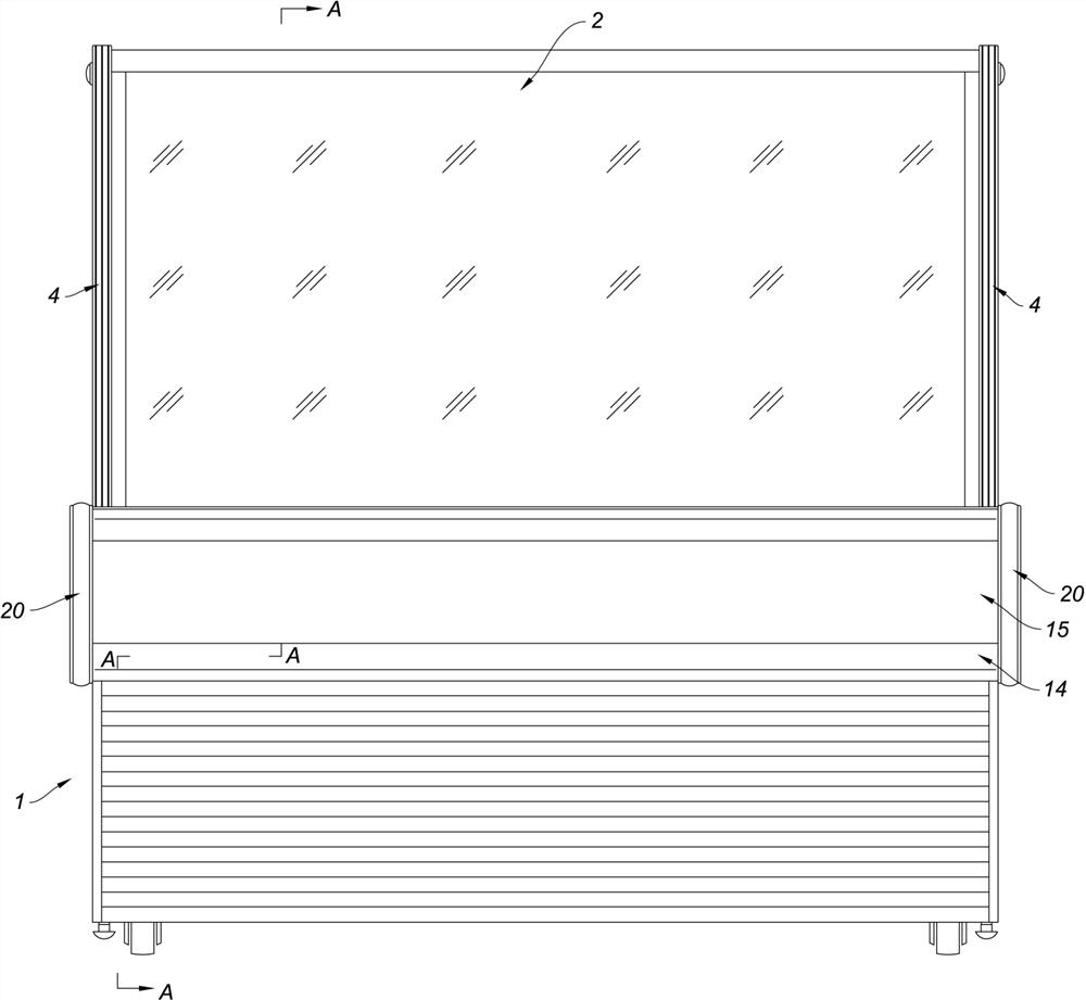 An assembled refrigerated display cabinet and an extended refrigerated display cabinet