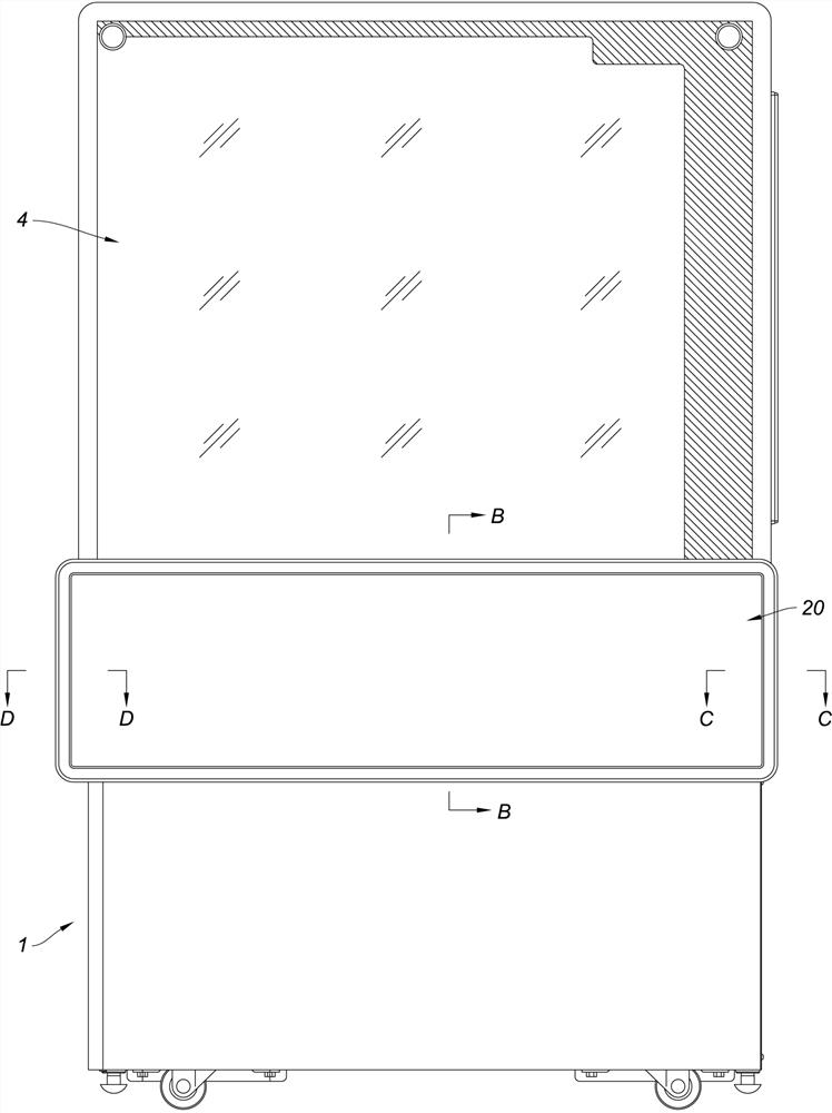 An assembled refrigerated display cabinet and an extended refrigerated display cabinet