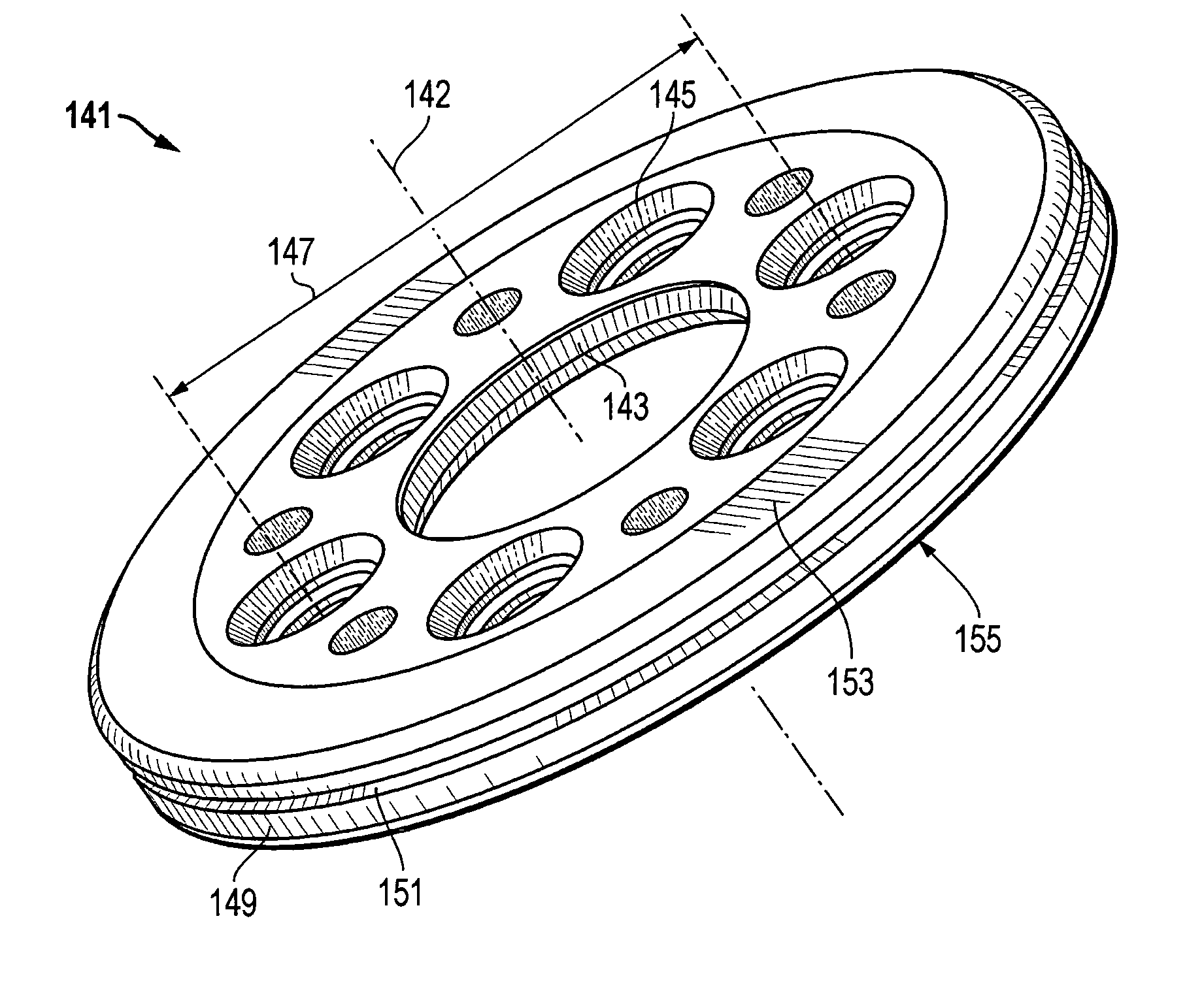 System, method, and apparatus for distributing stress with one or more cavities in a disk clamp for disk drive applications