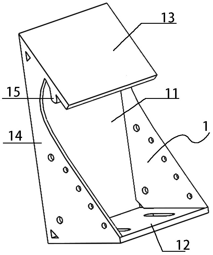 A formwork shaped adjustable wedge-shaped corner support and its application method