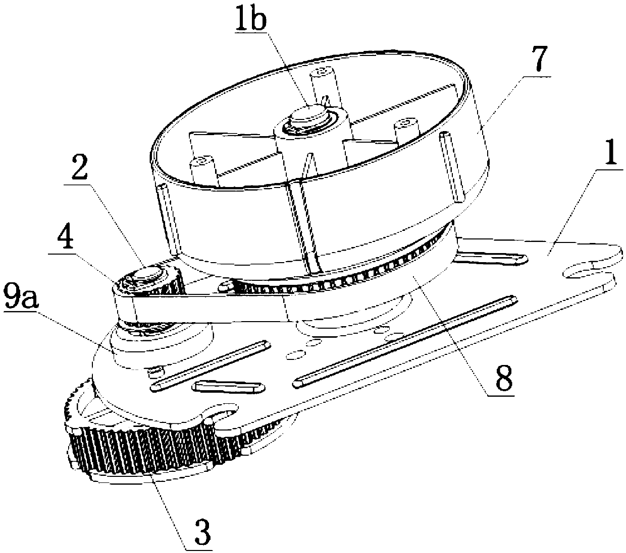 Speed reduction and motor installation supporting device of speed reduction motor