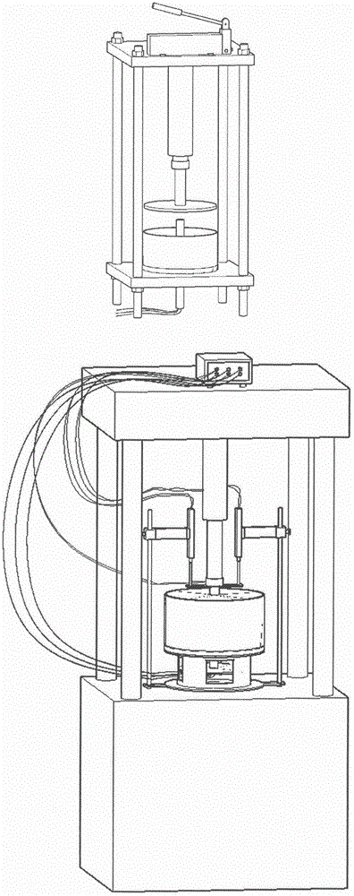Freezing force determination test device and determination method thereof