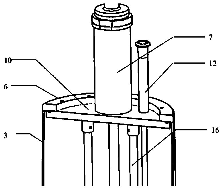 Detachable supercritical helium storage vessel for ground testing with suppression of thermoacoustic oscillations