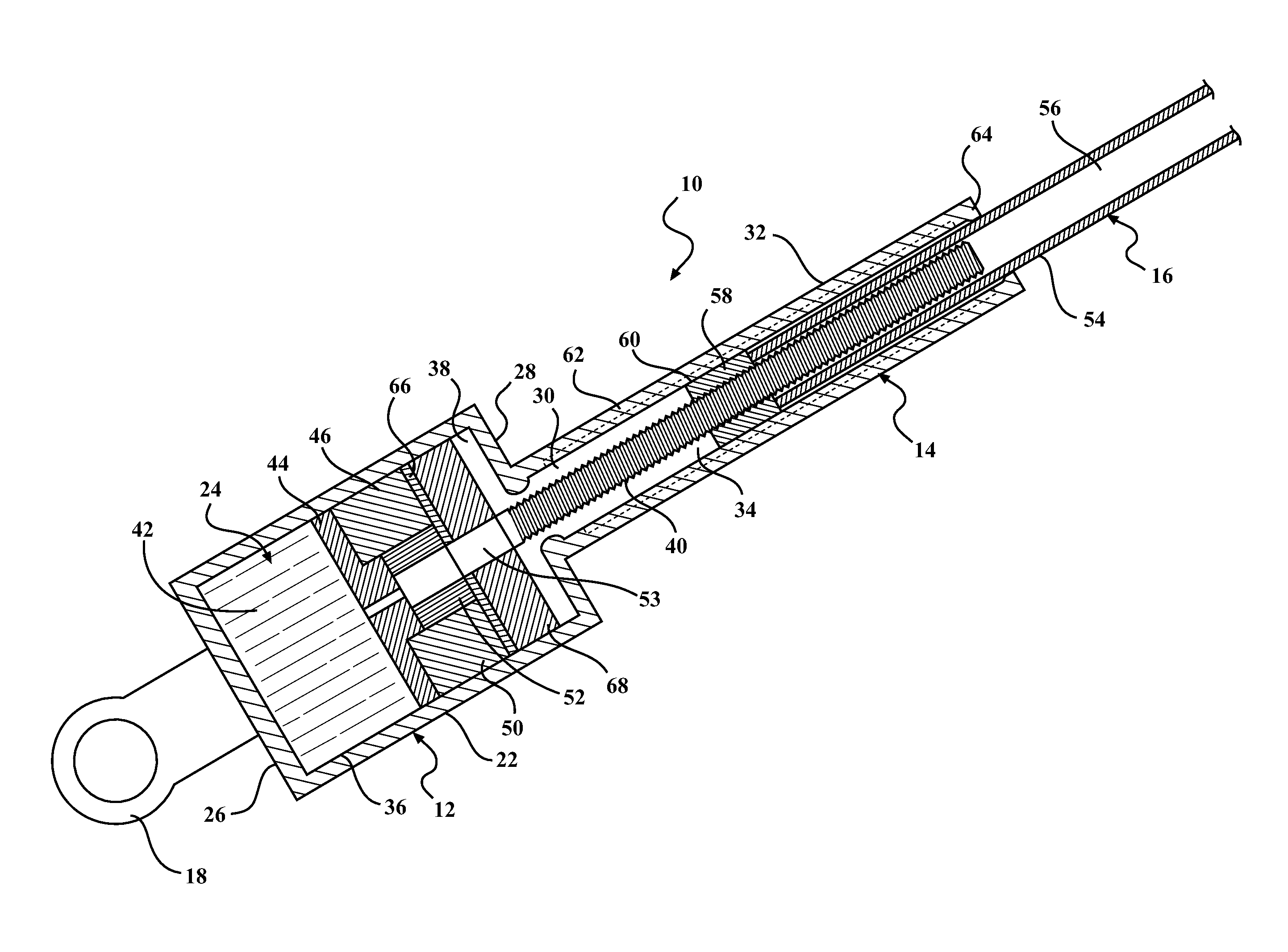 Electromechanical strut with integrated flex coupling and slip device and clutch/coupling assembly therefor