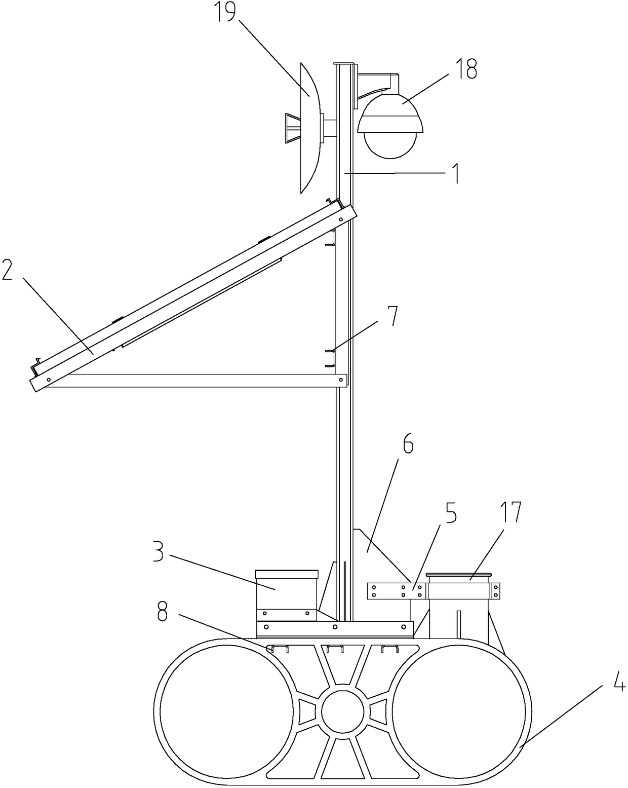 Long-distance transmission video monitoring system based on deep water cage