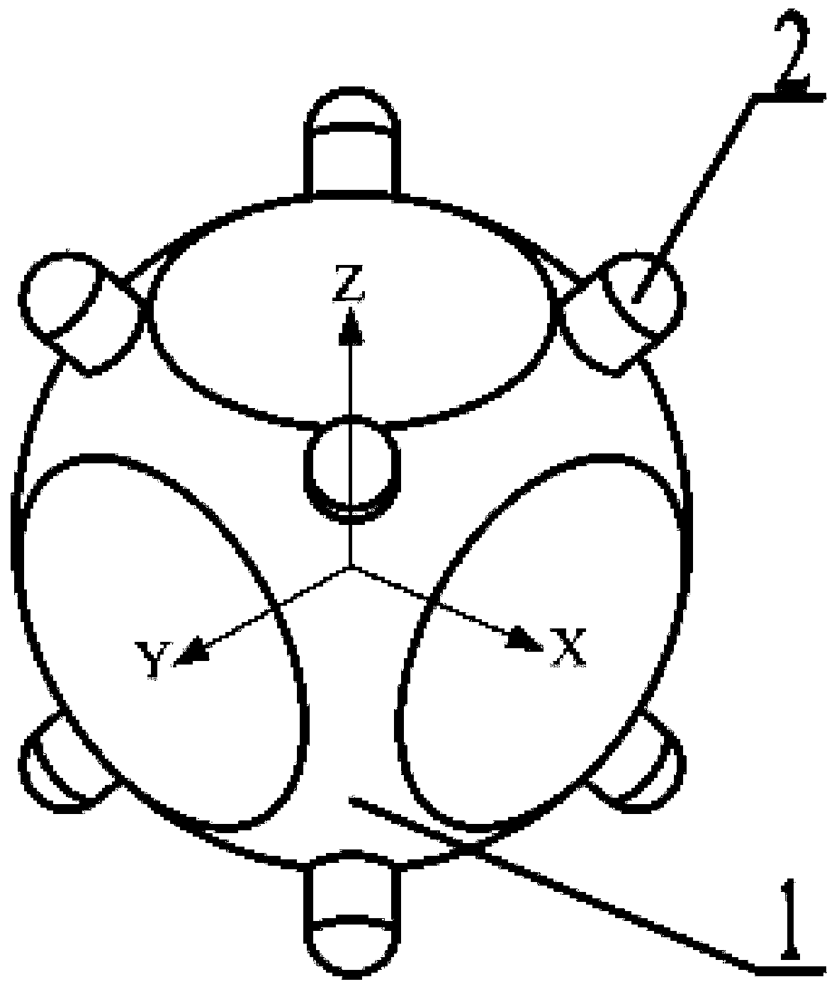 Three-degree-of-freedom spherical stator ultrasonic motor stator base and its excitation method