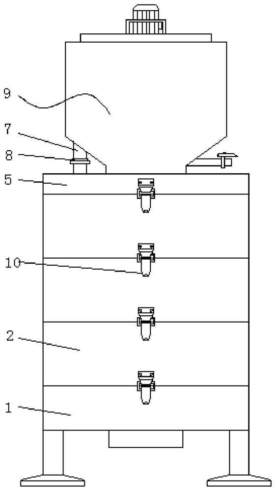 An energy-saving and environment-friendly vertical particle drying device