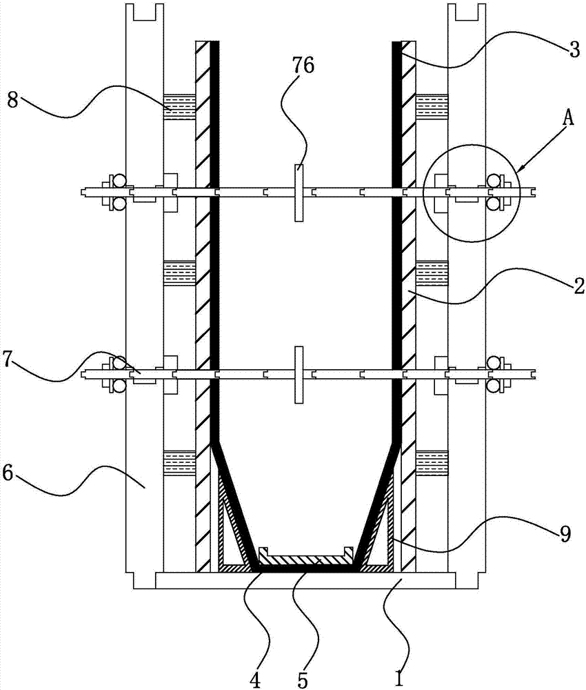Open caisson support structure and open caisson construction method
