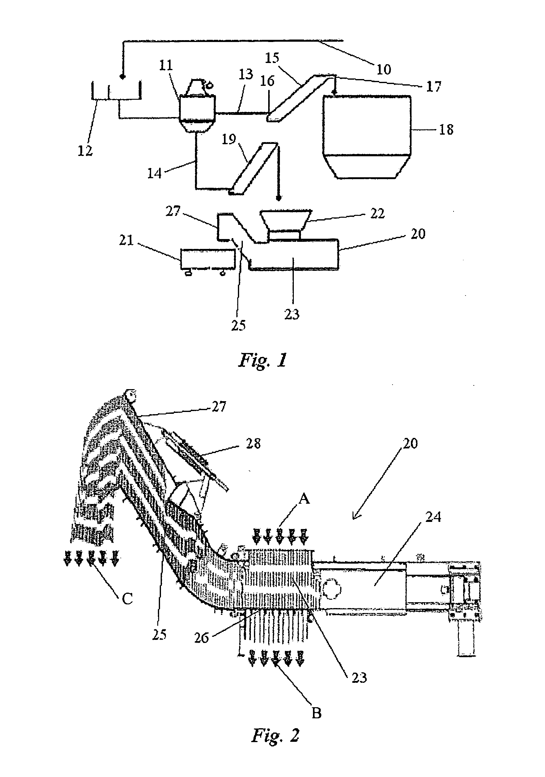 Method and apparatus for the integrated cleaning of a paper-pulp processing plant