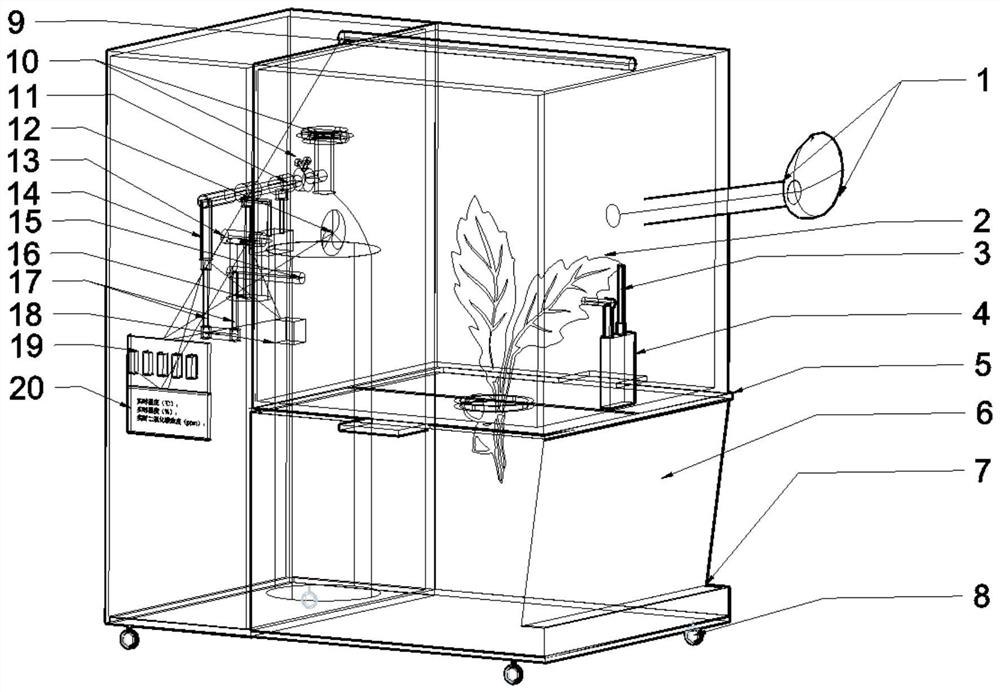 Experimental device for applying short aromatic plants to horticultural therapy