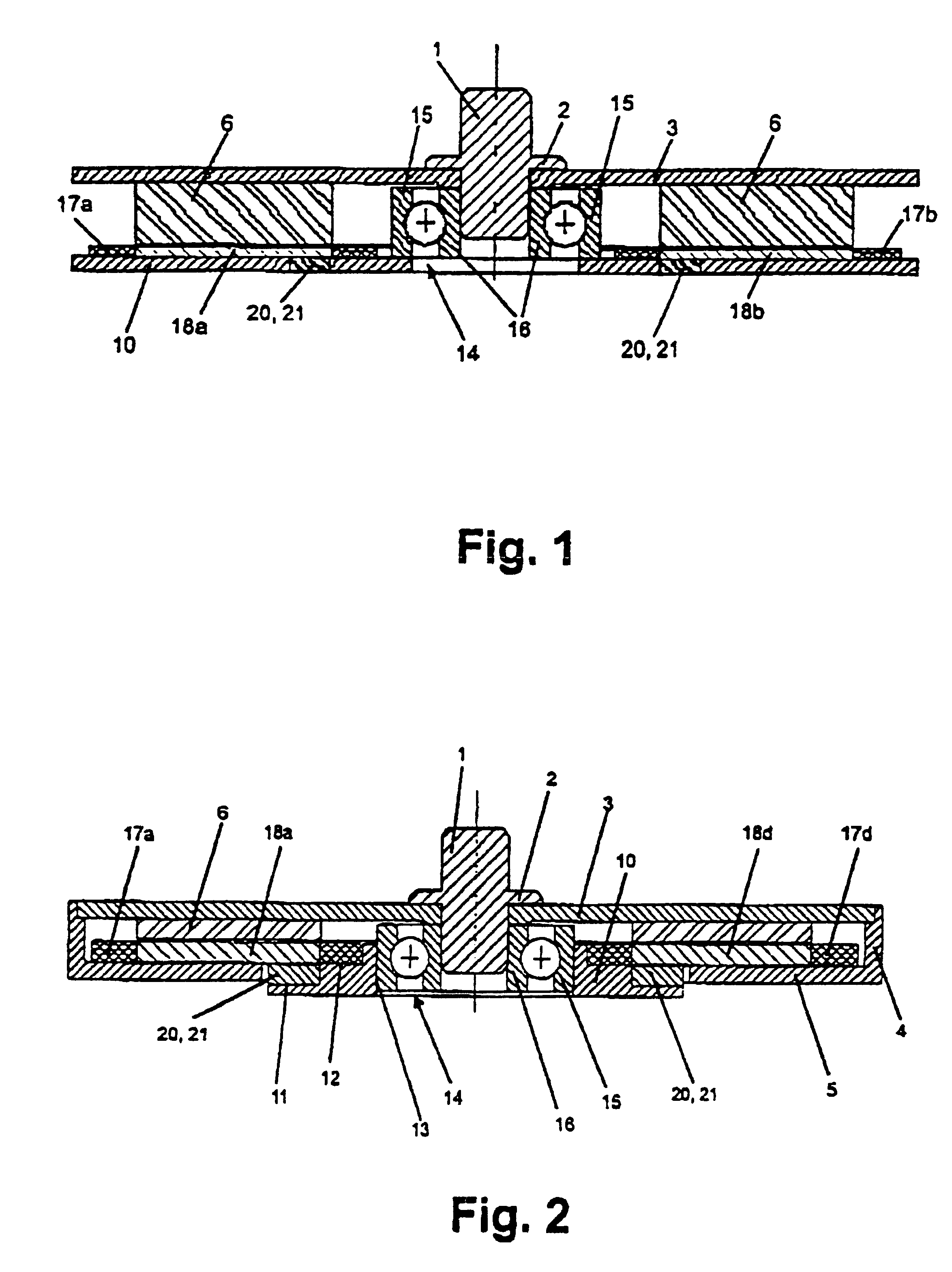 Disk motor with bearing prestressing feature