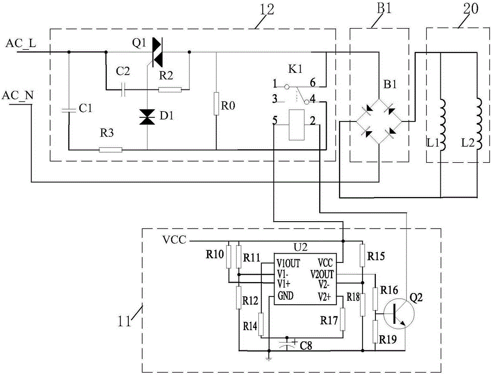 Power supply device used for elevator brake coil
