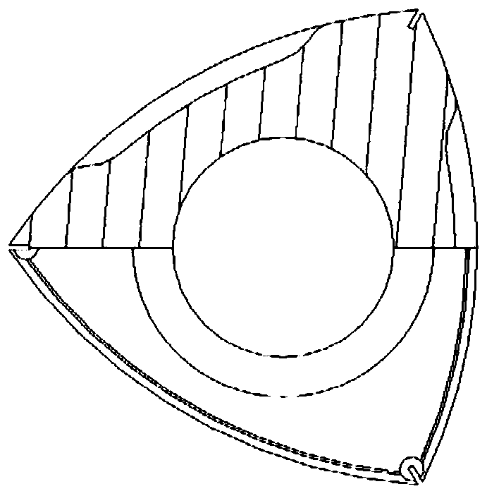 Water jet propulsion device of triangle rotor