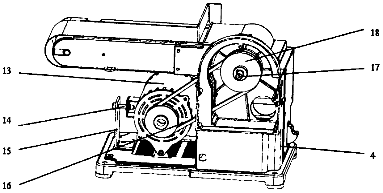Sanding belt-sanding disc machine