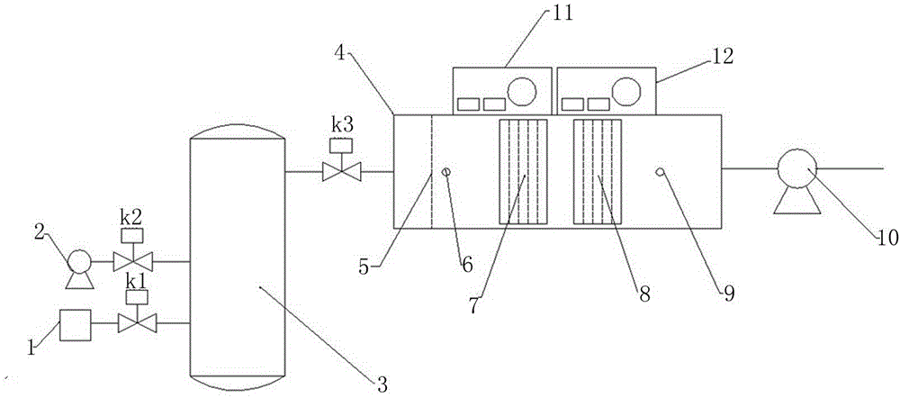 Detecting device for evaluating dust collection efficiency of electrostatic dust collector