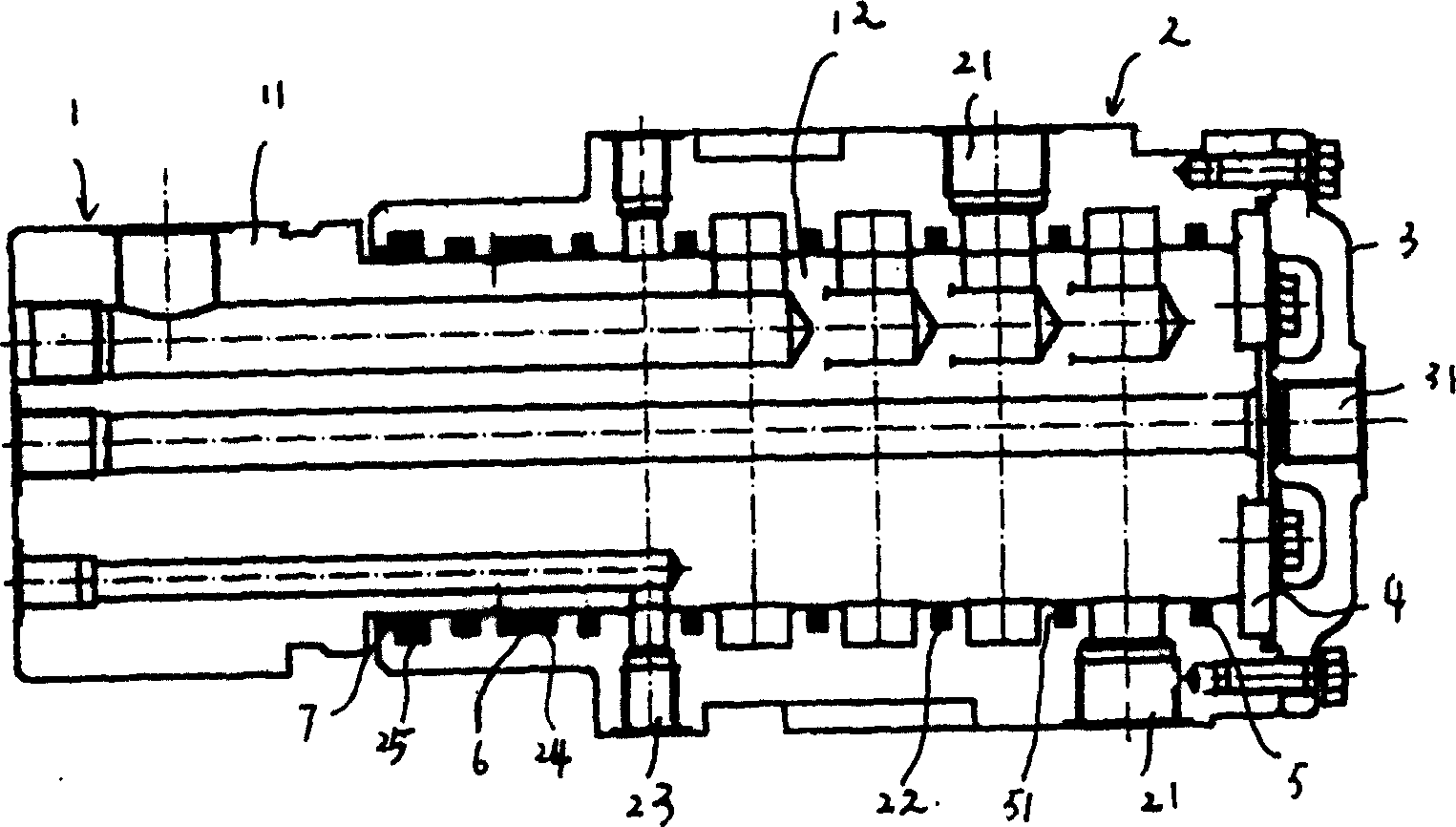 Hydraulic central gyrorotor