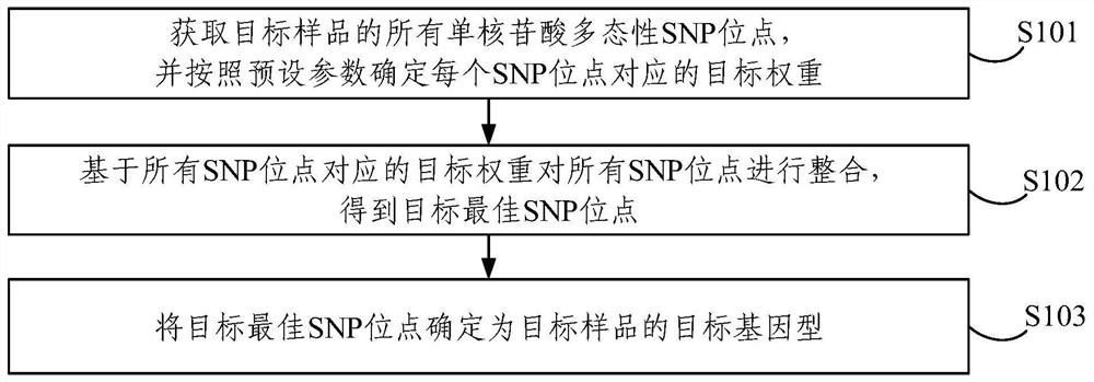 A single nucleotide polymorphism site integration method and device