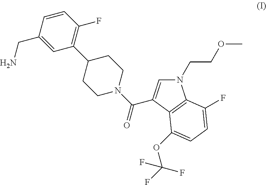 [4-(5-aminomethyl-2-fluoro-phenyl)-piperidin-1-yl]-[7-fluoro-1-(2-methoxy-ethyl)-4-trifluoromethoxy-1h-indol-3-yl]-methanone as an inhibitor of mast cell tryptase