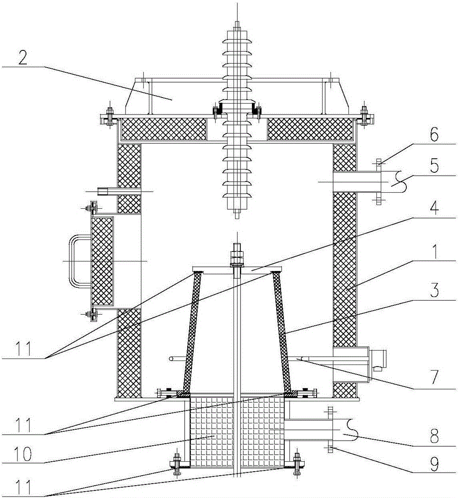Hot air protection device for wet-type electrostatic precipitator