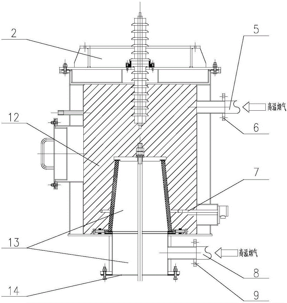 Hot air protection device for wet-type electrostatic precipitator