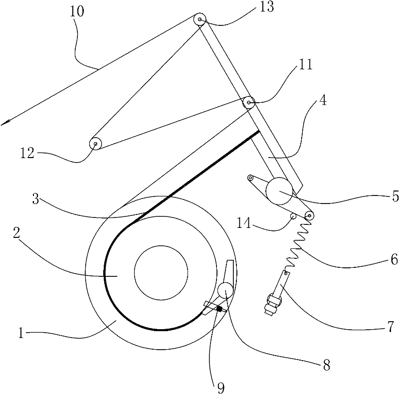 Braking device with transparent paper brake disc of cigarette packing machine
