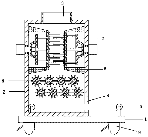 Cotton blending machine device with pre-blending function