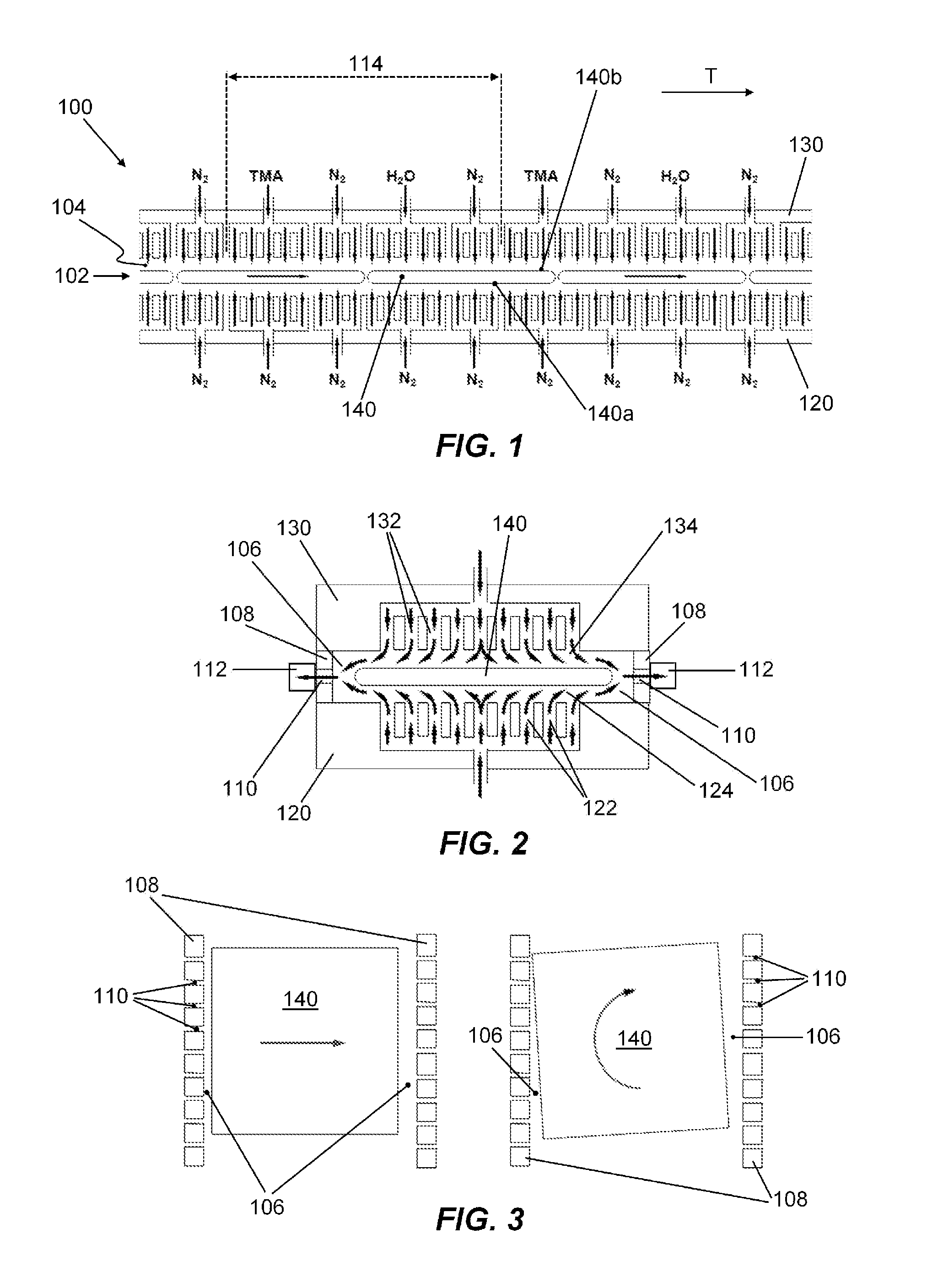 Floating wafer track with lateral stabilization mechanism