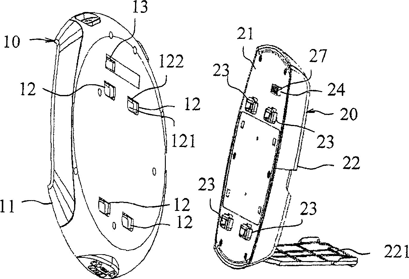 Separation and reunion structure for fittings