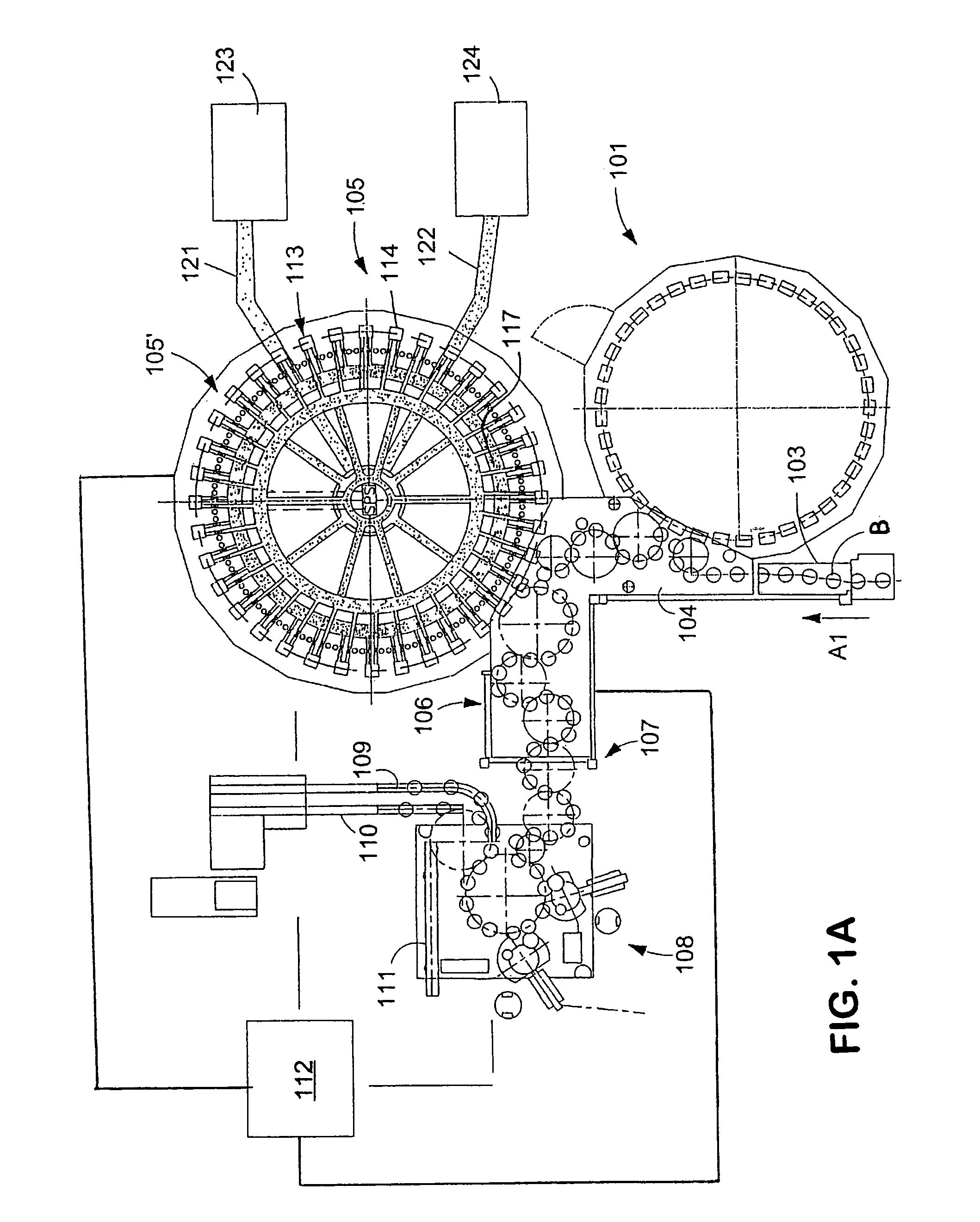 Container filling plant, such as a beverage bottling plant, for filling containers with a liquid beverage and for closing filled containers