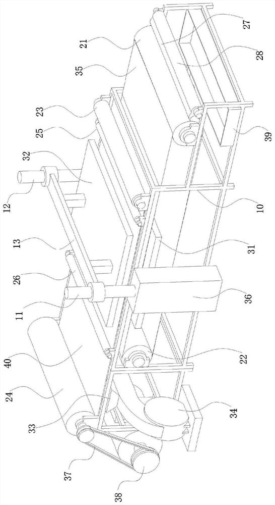 Plant continuous rubbing device and plant continuous rubbing method