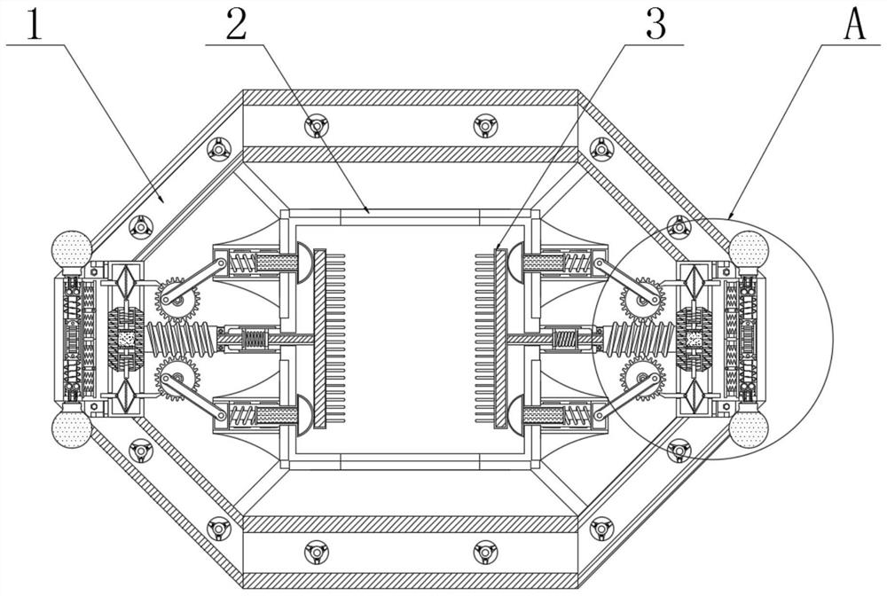 Detection device based on energy conservation of chip on financial electronic circuit board