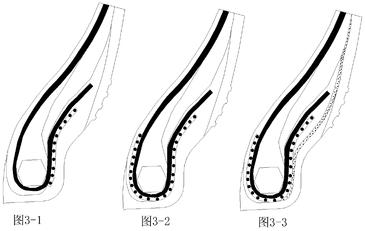 All-steel radial tire toe opening structure