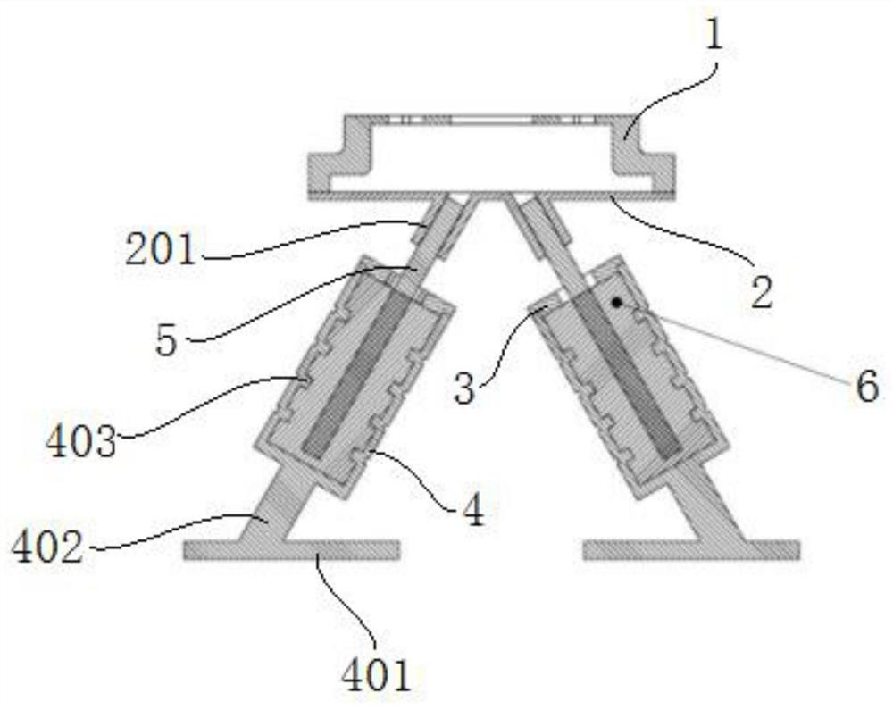 Variable stiffness flexible damping outriggers